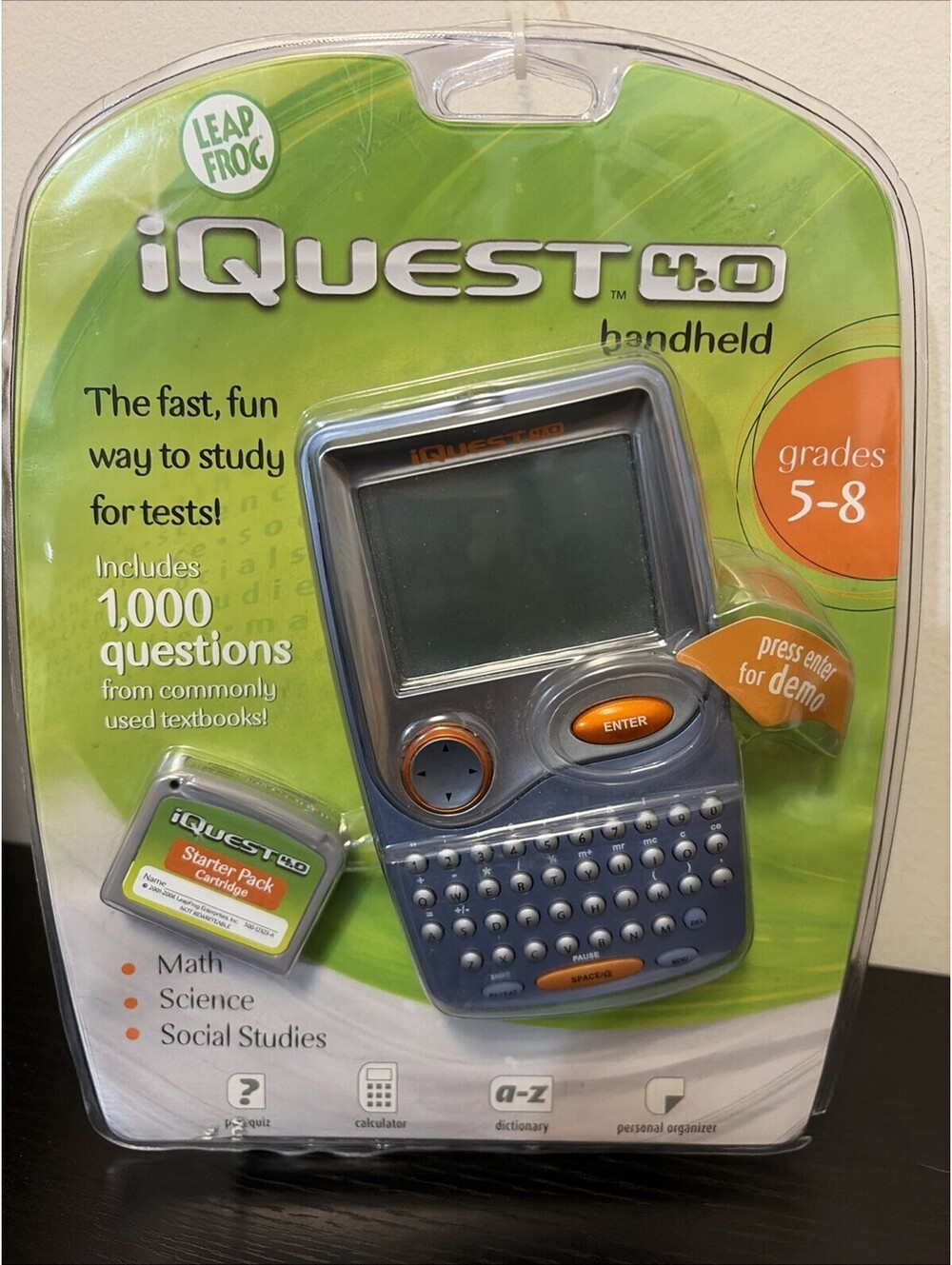 LeapFrog iQuest 4.0 Handheld & Start Pack Cartridge Grades 5-8, Math Science 6-8